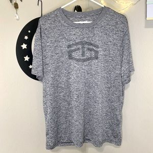 Tapout Logo Heather Grey Athletic T Shirt